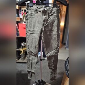 H & M Womens Stylish Olive Jeans Sz 25 3-1010